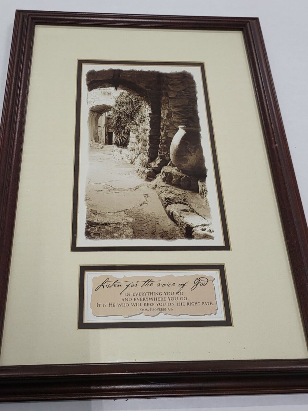Vintage 2002 Carpentree Art Print 20" x 14" Proverbs 3:6 He Will Keep Your Path - Picture 3 of 10